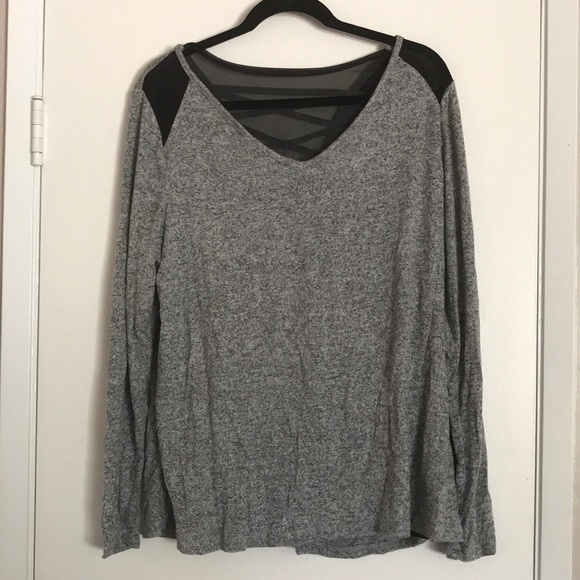 New w/tags lane Bryant sweater with sheer back - Picture 1 of 4